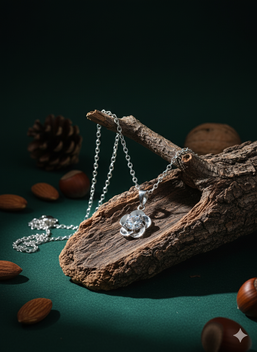 Floret Crystal Pendant Necklace