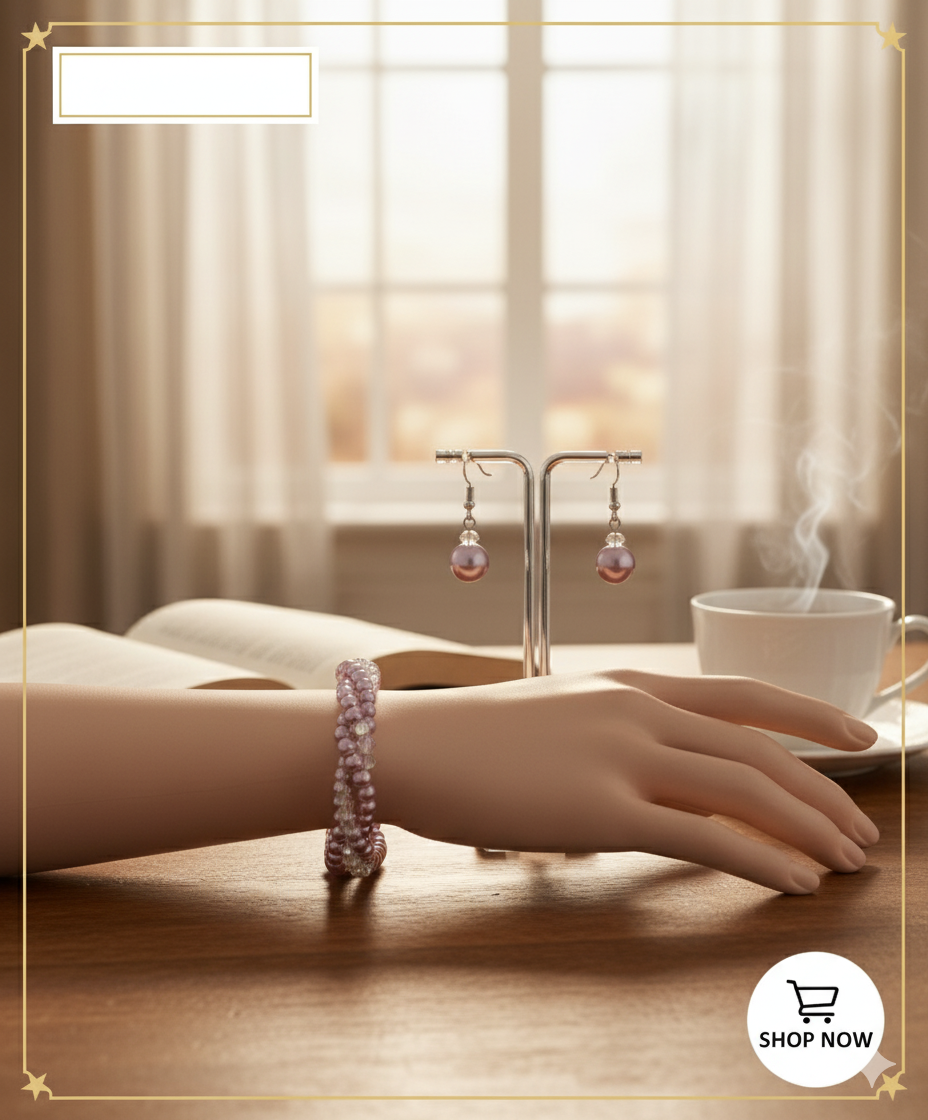 Blush Pearl and Crystal Twist Set