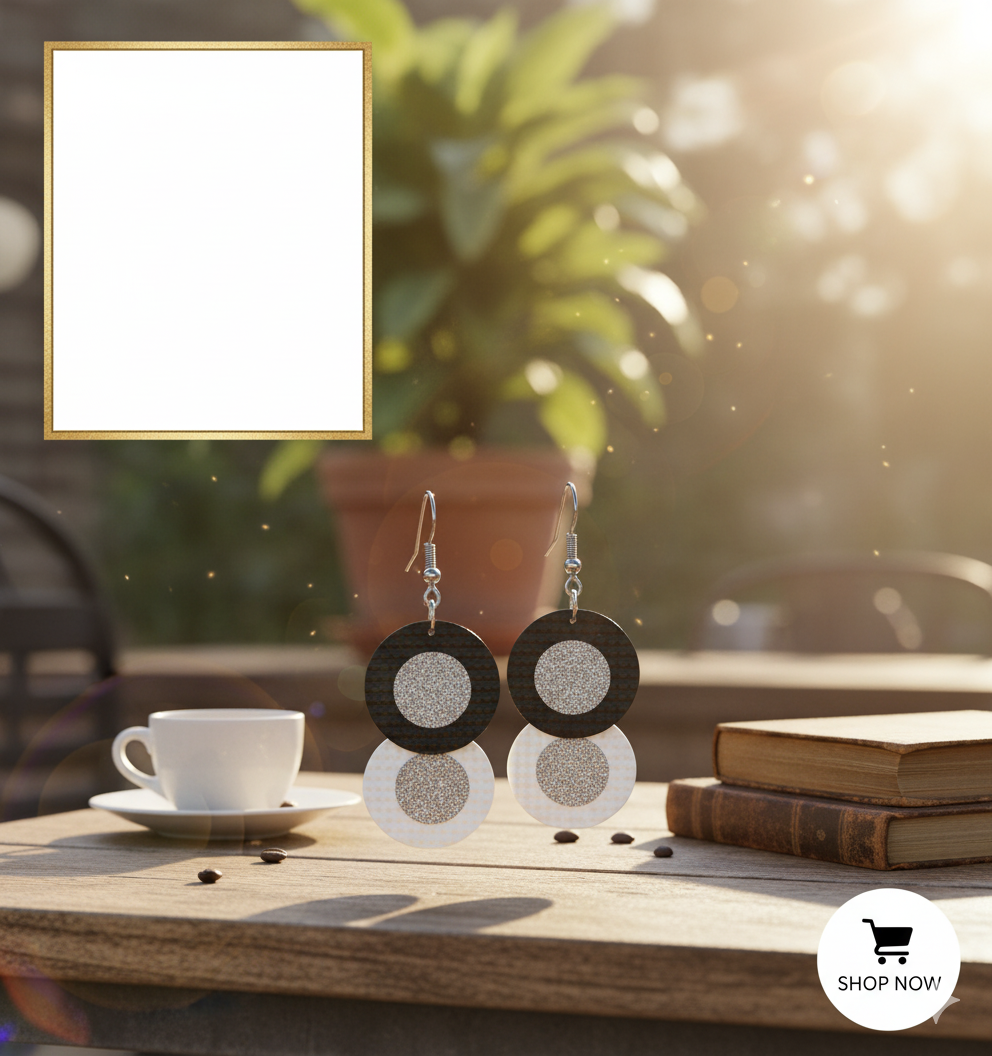 Monochrome Drop Earrings