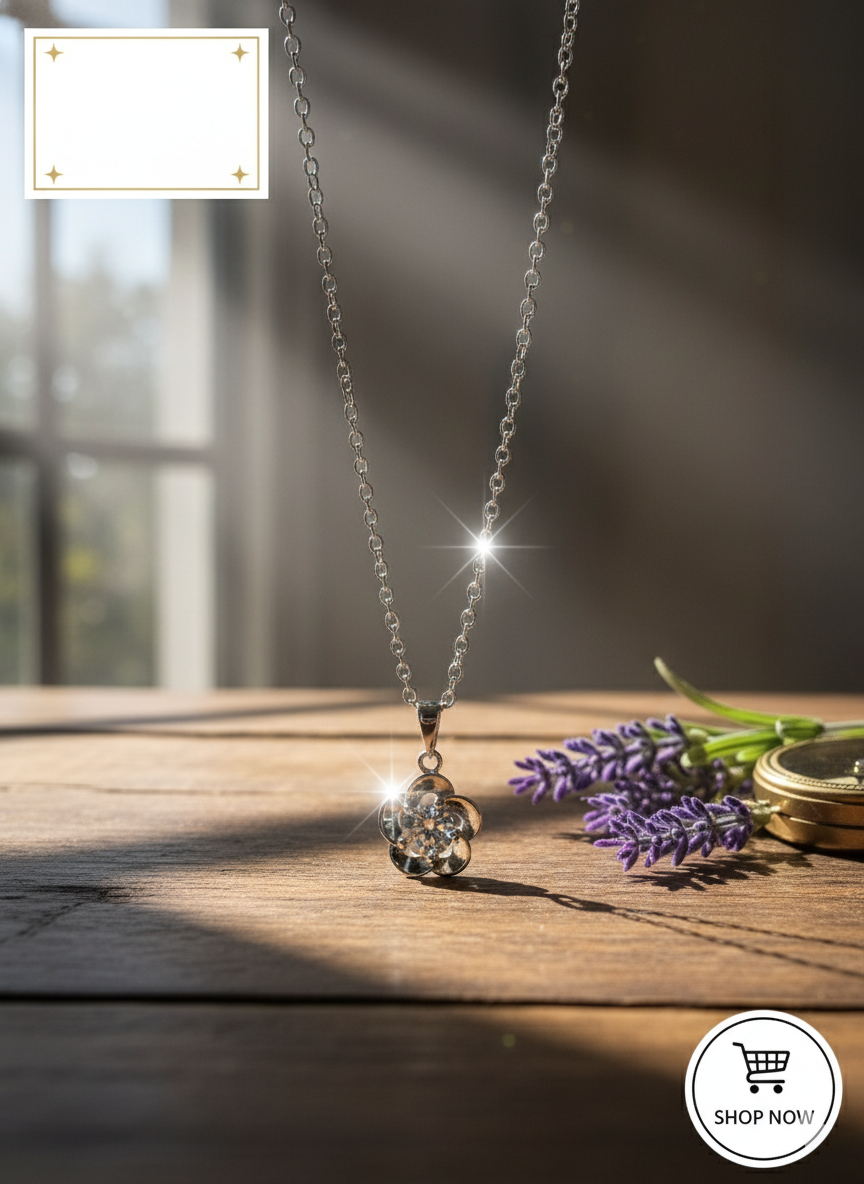 Floret Crystal Pendant Necklace