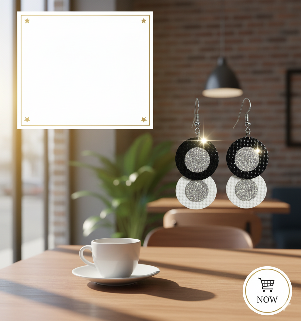 Monochrome Drop Earrings